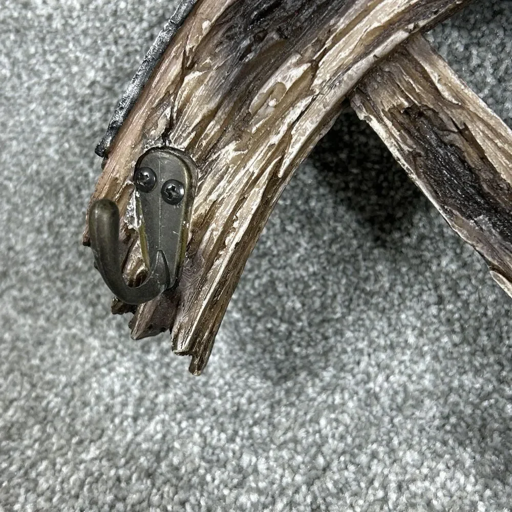 Western Wagon Wheel Horse Saddle Decor Coat Hat Rack with Hooks 14" Wide Heavy - Picture 5 of 12